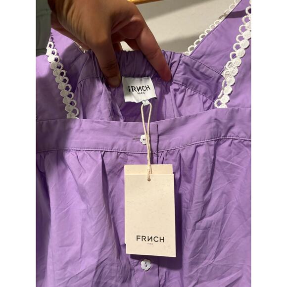 NWT FRNCH PARIS Lilac Blouse in Sz S - Picture 3 of 6